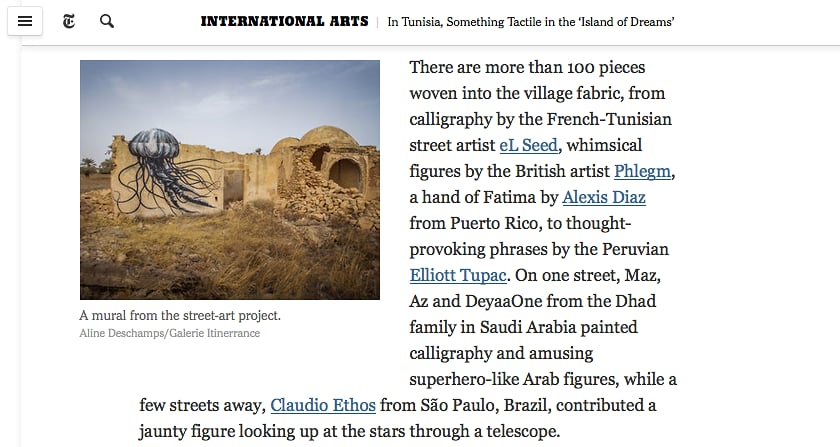 The New York Times website - Aline Deschamps