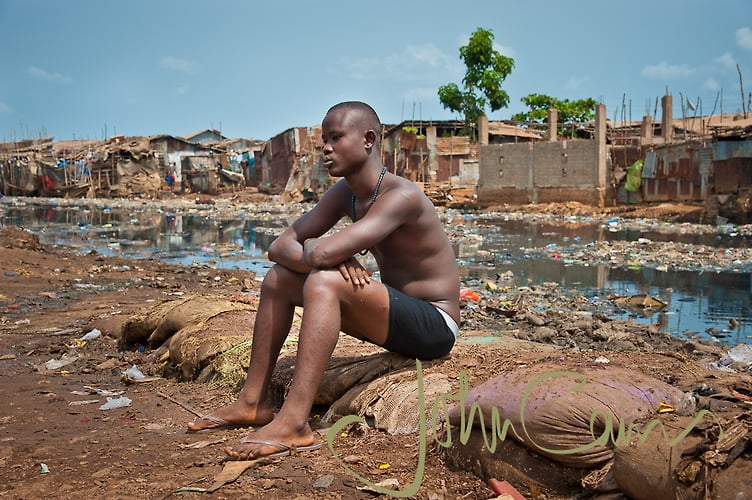 Philip from the Kroo Bay slums in Freetown, SIerra Leone - John Cairns Photography