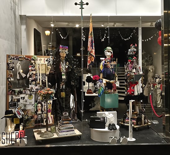 Holiday Window Installation, Joan Shepp Boutique Philadelphia, December 2015 - John Y. Wind | Artist