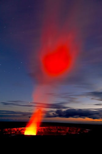 Lava Glow, Hawaii Volcanoes NP, HI - Kirk Marshall Photography