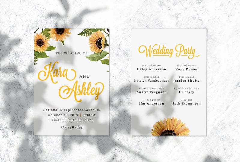 Berry Wedding Program - Melby Studios