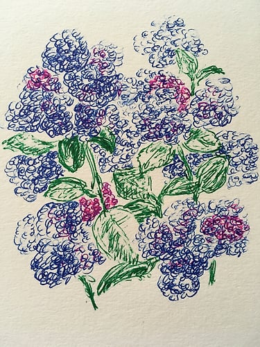 Riot of Hydrangeas - Mini - Penney De Pas