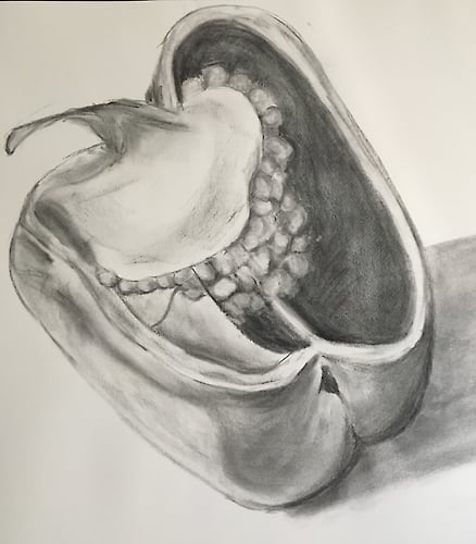 Sliced Pepper (B&W) - Penney De Pas