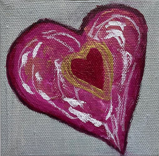 Pink & Gold Hearts - Mini - Penney De Pas