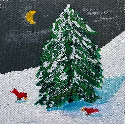 Snowy Fir & Half Moon - Mini - Penney De Pas
