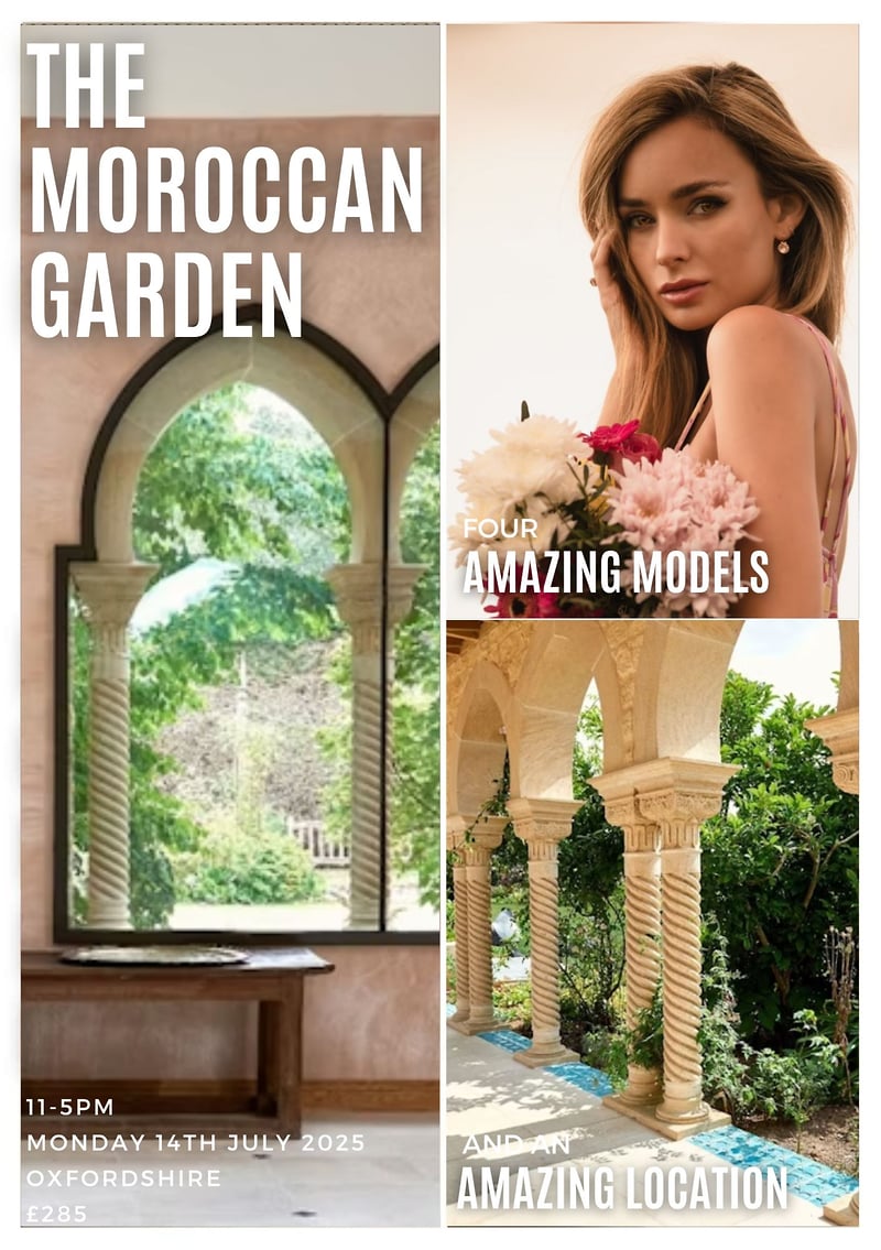Moroccan Garden Model Shoot Amazing Location Cotswolds 14th July 2025 - TABITHA BOYDELL PHOTOGRAPHY