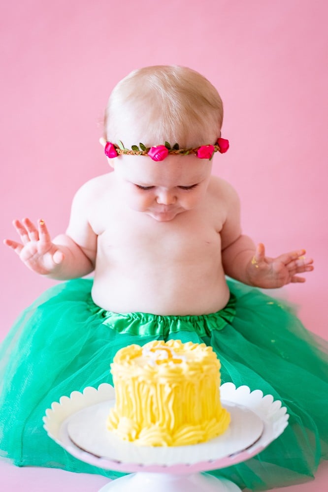 9 20 18 Marigolds Cake Smash - Tessie Pratt Photography