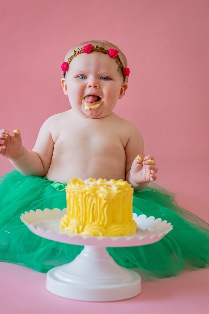 9 20 18 Marigolds Cake Smash - Tessie Pratt Photography