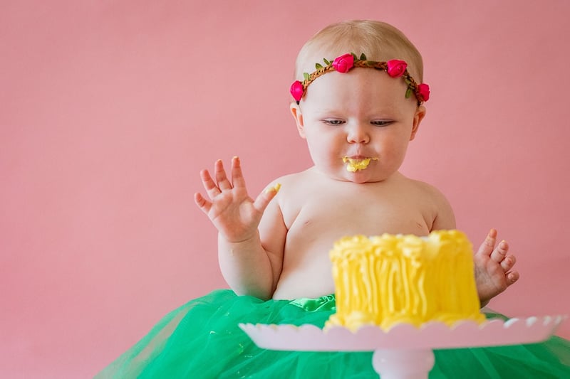 9 20 18 Marigolds Cake Smash - Tessie Pratt Photography