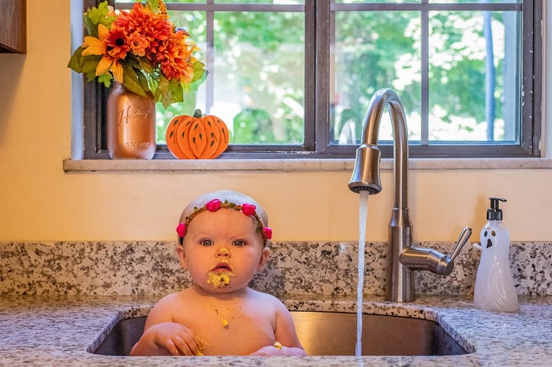 9 20 18 Marigolds Cake Smash - Tessie Pratt Photography