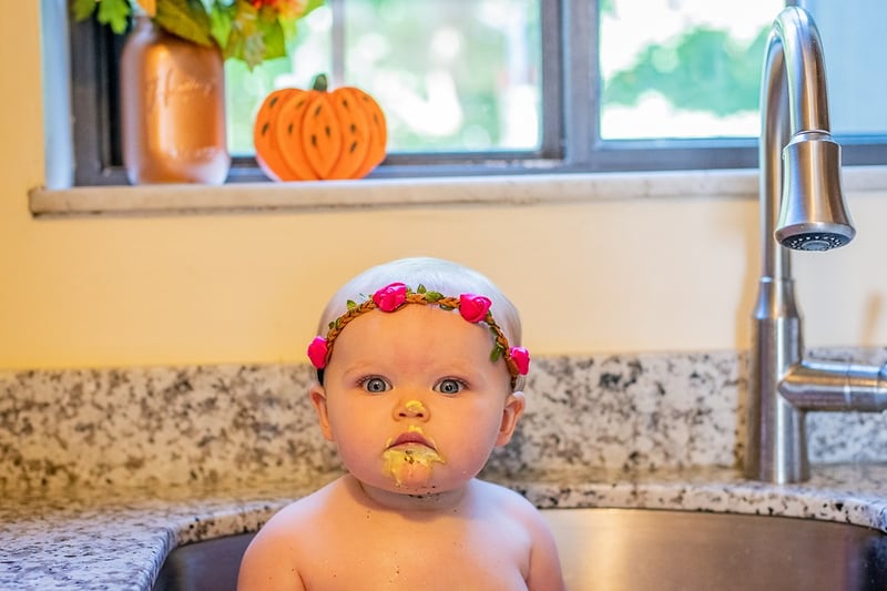 9 20 18 Marigolds Cake Smash - Tessie Pratt Photography