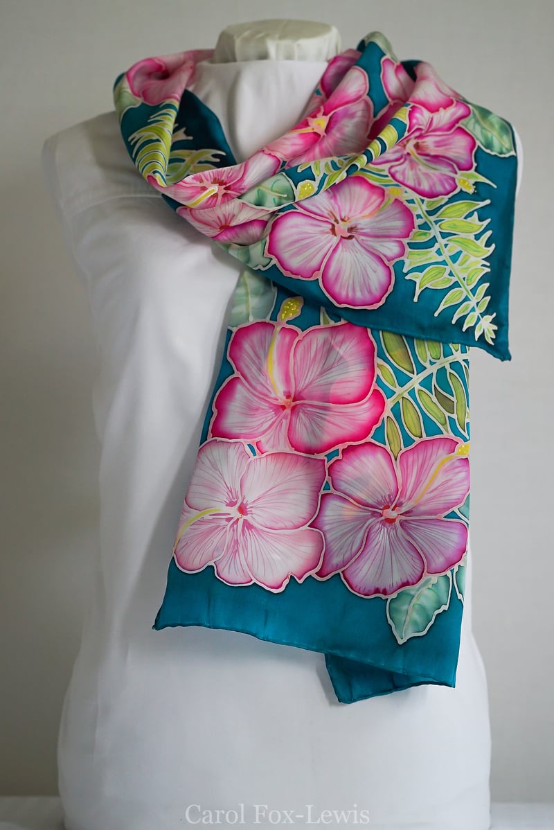 Hand Painted Silks 2 - The Fantastic Mrs. Fox