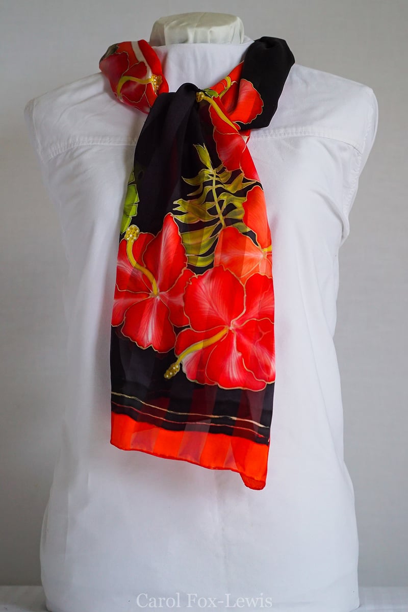 Hand Painted Silks 2 - The Fantastic Mrs. Fox