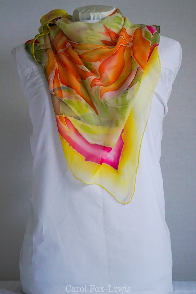 Hand Painted Silks 2 - The Fantastic Mrs. Fox