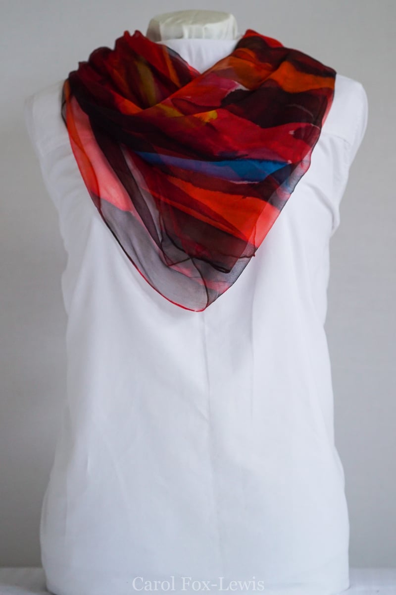 Hand Painted Silks 2 - The Fantastic Mrs. Fox