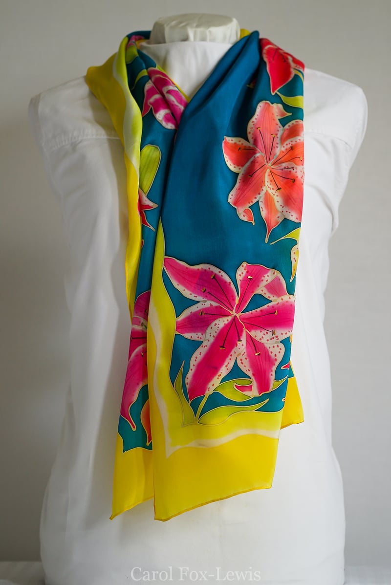 Hand Painted Silks 2 - The Fantastic Mrs. Fox