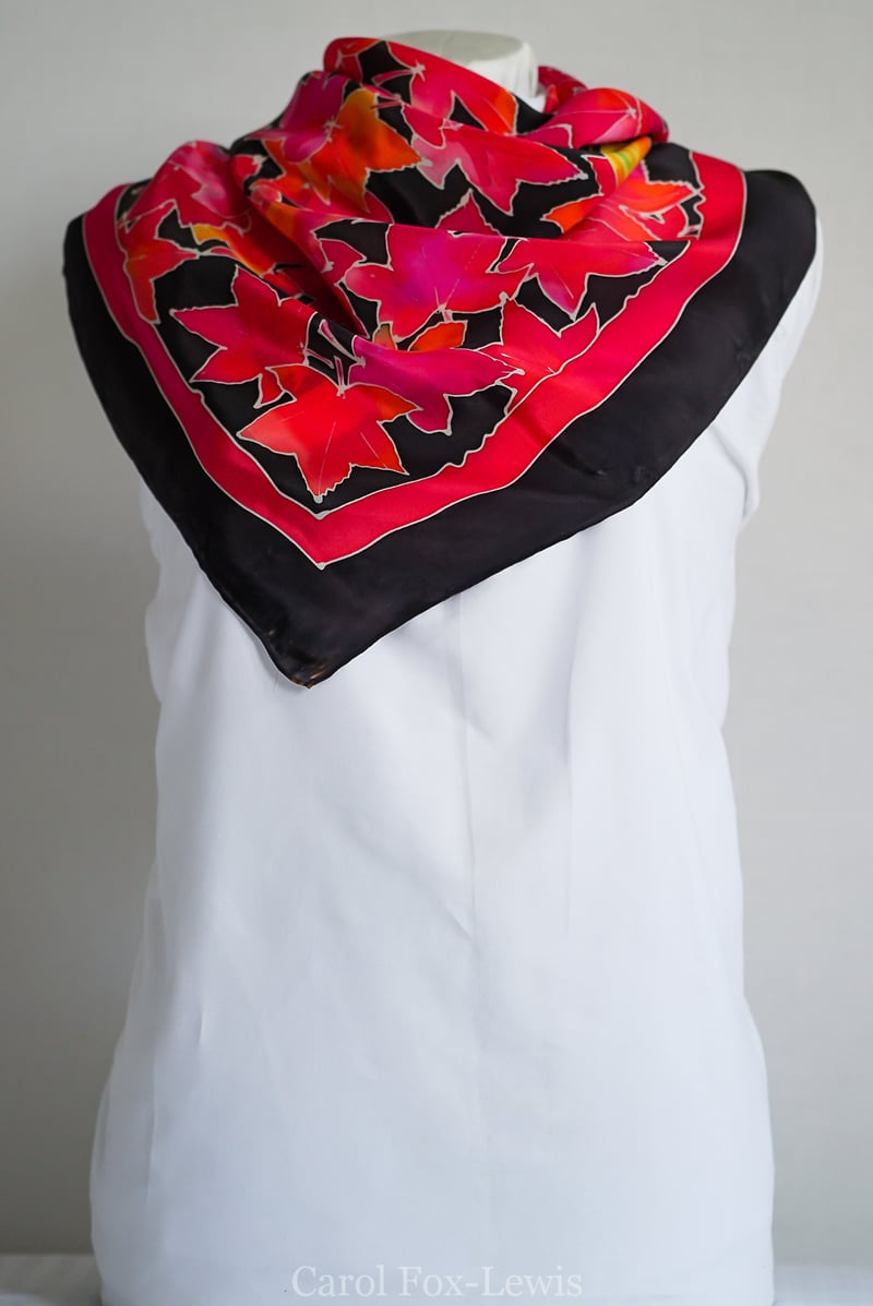 Hand Painted Silks 2 - The Fantastic Mrs. Fox