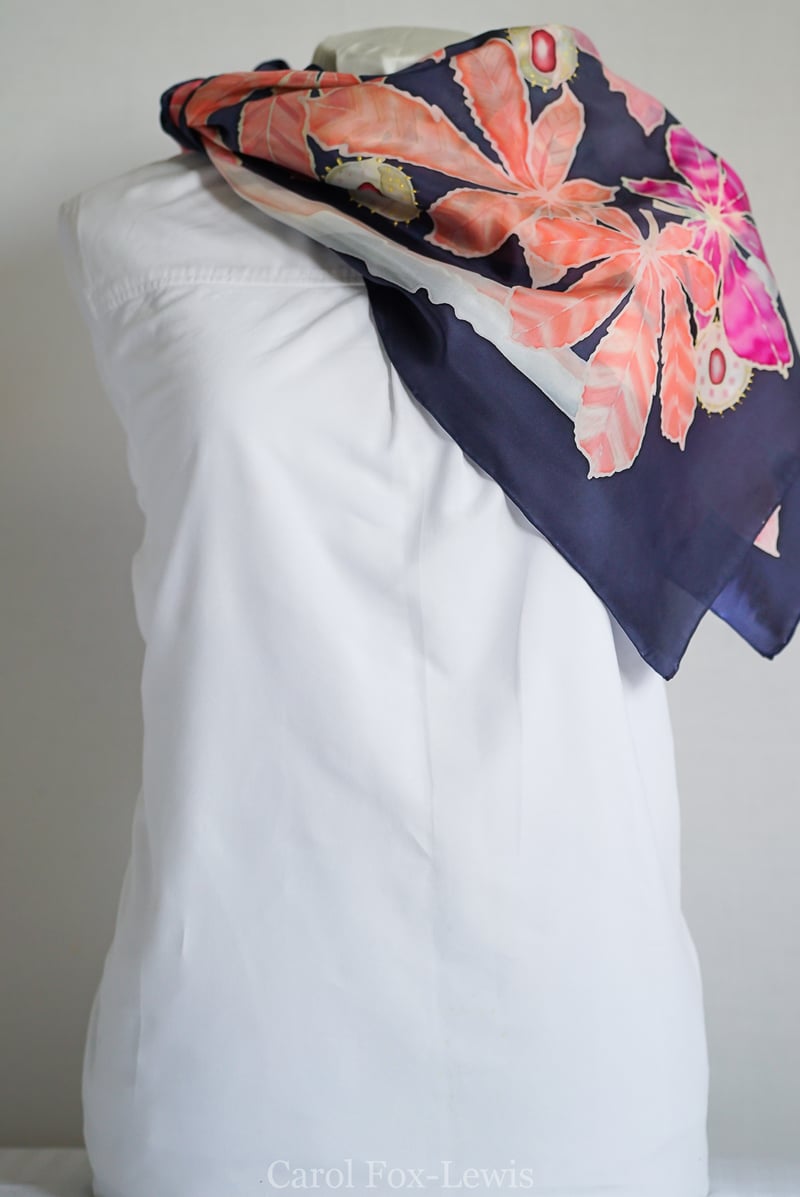 Hand Painted Silks 2 - The Fantastic Mrs. Fox