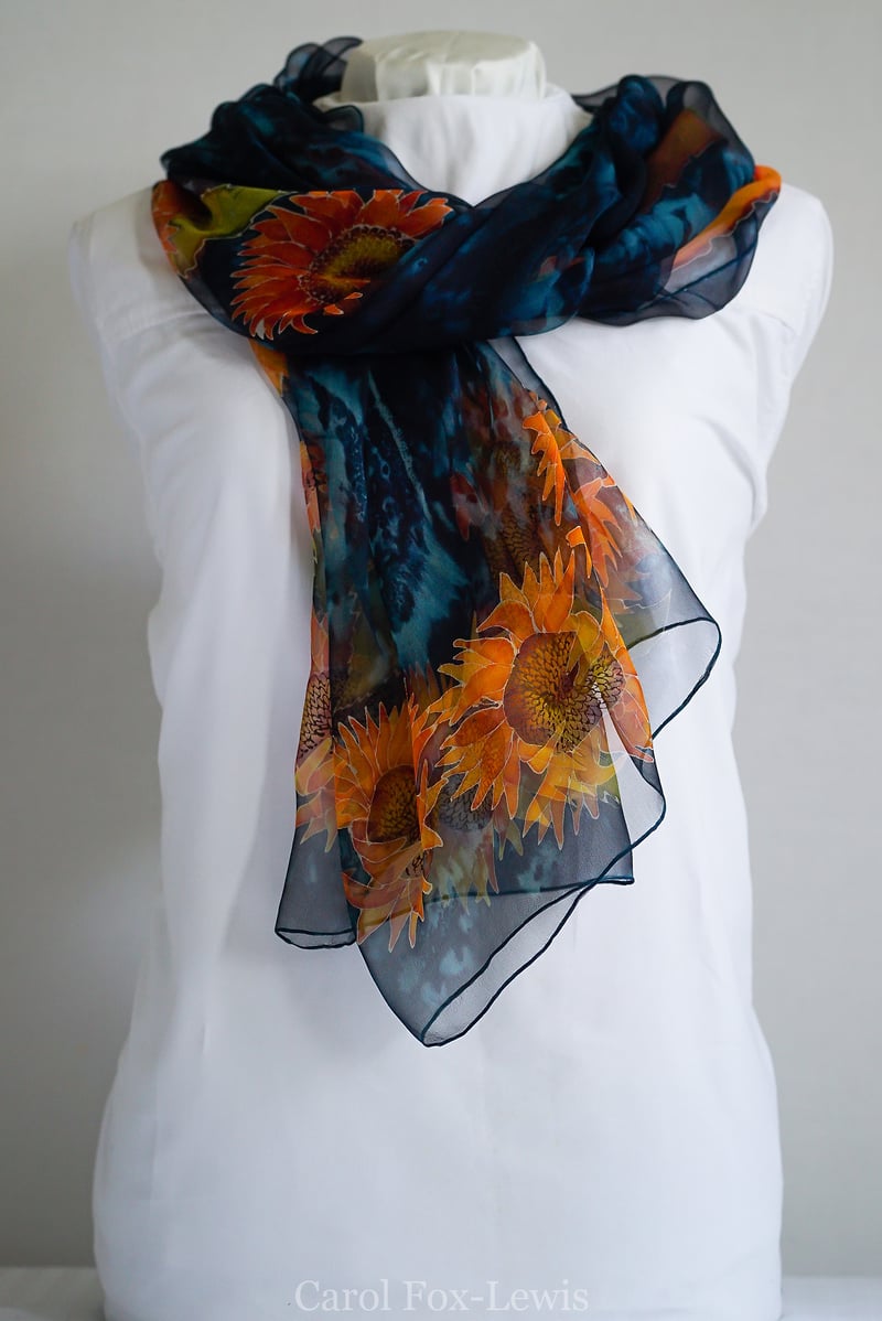 Hand Painted Silks 2 - The Fantastic Mrs. Fox