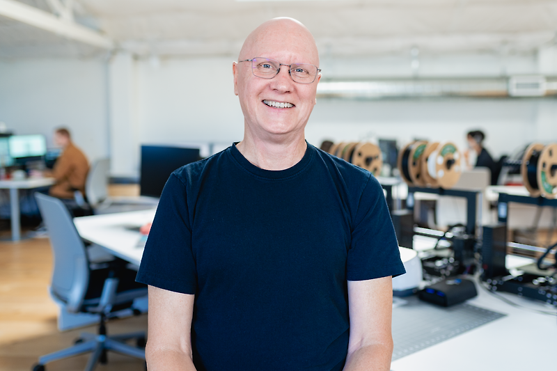 Fred Bould, CEO of Bould Design at his studio in San Mateo. (2024) - Philip Wyers