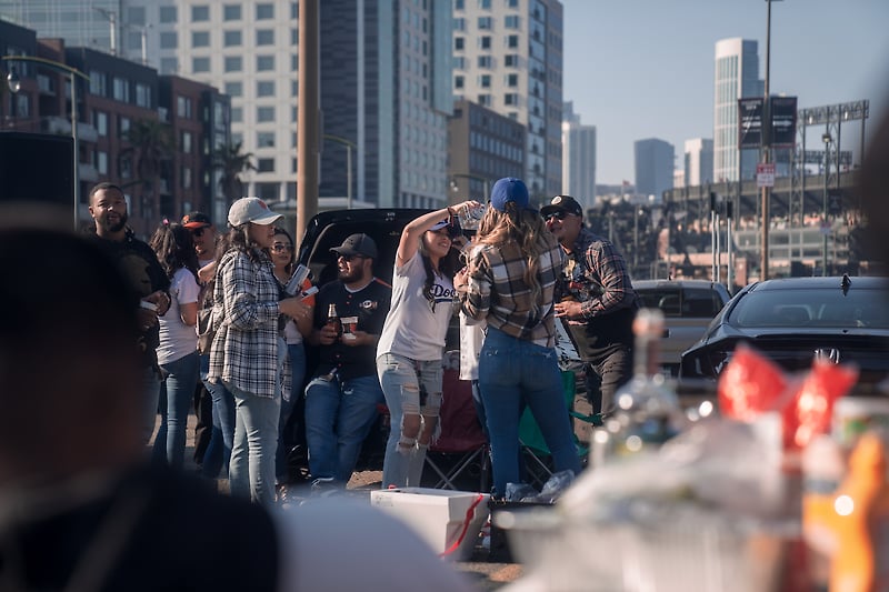 SF Giants & LA Dodgers Fans Tailgating. (2022) - Philip Wyers