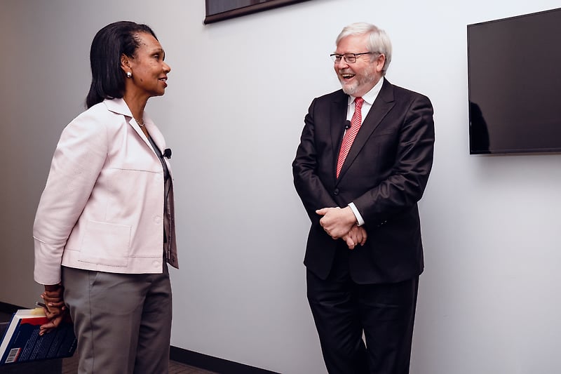 Condoleezza Rice + Kevin Rudd (2022) - Philip Wyers