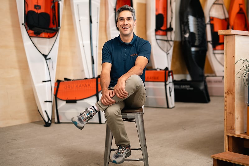 Ardy Sobhani, CEO of Oru Kayakin Emeryville, CA. (2024) - Philip Wyers